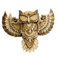 thumbnail image 4 of LOVIVER Wood Owl Wall Decor Animal Sculpture Wall Art, Wall Plaque, Unique Owl Statue Hanging Decoration for Hotel,Office,Living Room 21x16x3.5cm, 4 of 8