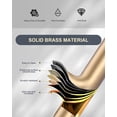 thumbnail image 3 of Wowow Gold Double Handle High-Arc Widespread Deck Mounted kitchen faucet filter for kitchen sink With Side Spray in Brass, 3 of 7