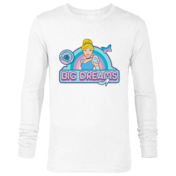 Disney Princess Cinderella Big Dreams Retro - Long Sleeve T-Shirt for Men - Customized-White