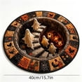 thumbnail image 3 of Halloween Round 3D Visual Floor Mats, Spooky Optical Staircase Ghost Pumpkin Non-Slip Rugs for Front Door Bedroom Entryway Home Decor, 3 of 9