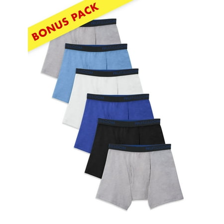 Fruit of the Loom Breathable Cotton Boxer Briefs, 5+1 Bonus Pack (Little Boys & Big Boys)