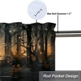 thumbnail image 5 of Deer Curtain Valances Wild Animal Foggy Forest Cabin Hunting Safari Privacy Window Valances for Living Room Kitchen 54 by 18 in, 1 Panel, 5 of 6