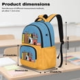 thumbnail image 7 of SEANATIVE Girls Boys Backpack 17 Inch Lightweight Kids School Bag Back to School Essential Bookbag with Padded Straps for Elementary Middle Students, Cartoon Cat Stationery Pattern, 7 of 7