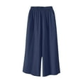 thumbnail image 4 of Simua Women's Summer Loose Wide Leg Culottes - Elastic Waist with Pockets, Breathable for Vacation & Casual Days (S-XXL), 4 of 8