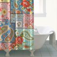 thumbnail image 2 of Pioneer Flower Floral Print Pattern Shower Curtain 72”x72", Bathroom Decorative Shower Curtain Set with 12 Hooks, Waterproof Washable, 2 of 4