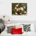 thumbnail image 5 of JRXY  Floral Framed Wall Art, Red Roses Bathroom Art Decor Aesthetic, Canvas Art, Farmhouse Vintage Wall Decor for Bedroom Living Room, Office Still Life Paintings Gifts pattern3, 5 of 6
