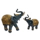 thumbnail image 3 of Colección de esculturas de figuras de elefantes grandes y pequeños, decoración de mesa de 9 y 6,7 pulgadas de alto para estanterías, ligera Azul, 3 of 8