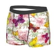 thumbnail image 2 of Balery Butterflies and Vintage Men's Boxer Briefs, Soft and Breathable Cotton Underwear with nylon Waistband-Small, 2 of 9