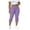 Purple, variant on Women's Plus Size Capri Leggings Bowknot Split Back Soft Stretch High Waisted Workout Yoga Cute Summer Capris (XL, Green)