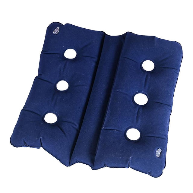 NUEVO Cojín inflable de aire para asiento de silla de ruedas, almohada para el dolor Azul oscuro