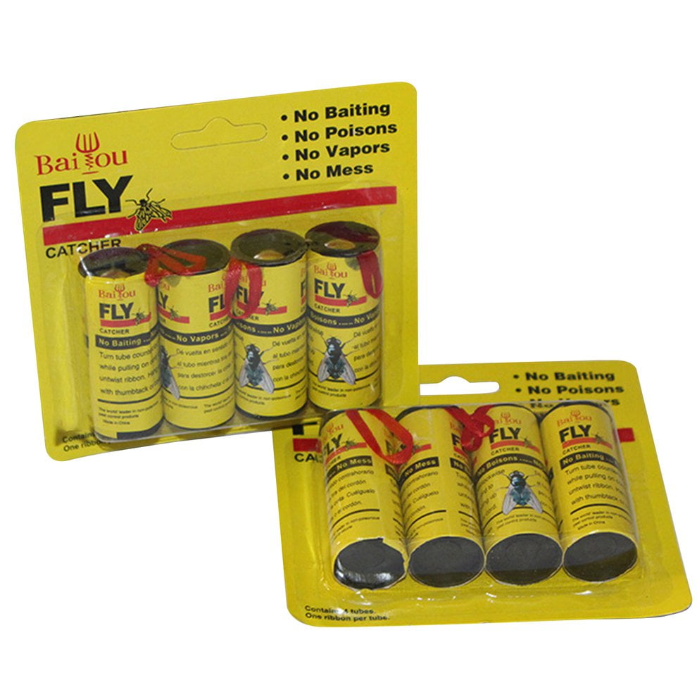 4 Rolls Sticky Fly Paper Flies Catching Insect Bug Home Glue Paper 