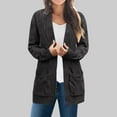 thumbnail image 2 of gakvbuo Chunky Cardigan Sweaters For Women with Pocket Long Sleeve Thick knitted Cardigan Sweater Solid Open Front Plus Size Coat Outerwear Coat Top, 2 of 6