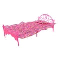 thumbnail image 2 of Cama para muñecas, mini cama de plástico con cama para minicasa de muñecas Muebles para casa de muñecas Experiencia incomparable, 2 of 11
