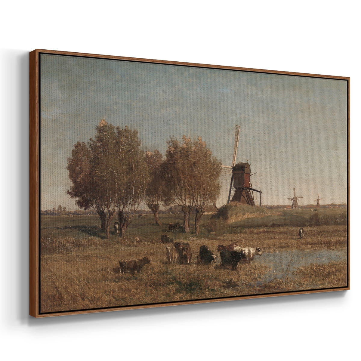 Vintage Landscape-CDII By Wexford Home Framed in Walnut Wood Gallery Wrapped Canvas 17 in. x 25 in.