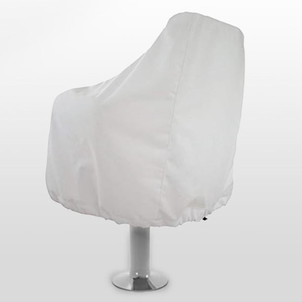 210D Cubierta de asiento de barco individual, protección contra la lluvia contra el polvo, barco de mar al aire libre impermeable resistente a los ray blanco Soledad Funda para asiento de barco