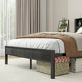 thumbnail image 6 of Yoneston Full Size Bed Frame with Storage Headboard, Metal Platform Bed for Charging Station & Bookcase Storage, No Box Spring Needed, Easy Assembly, Black, 6 of 7