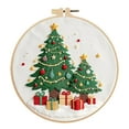 thumbnail image 6 of Christmas Embroidery DIY Kit | European Floral Hanging Patterns | Complete Needle and Thread Set | Includes 20cm Hoop, Printed Cloth, Instructions | Gift or Wall Decor, 6 of 6