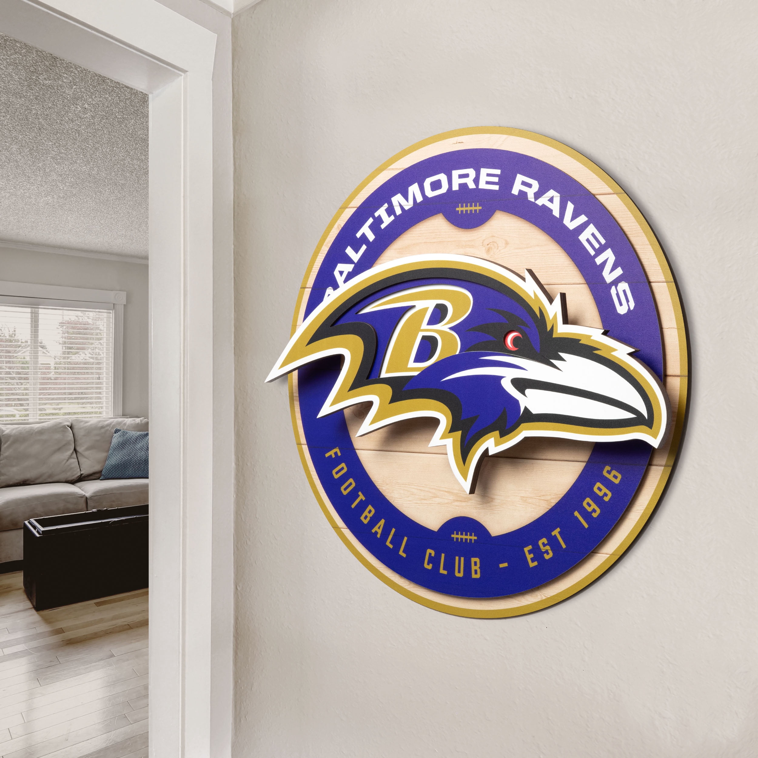YouTheFan NFL Baltimore Ravens 3DX Circle Wall Art