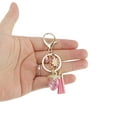thumbnail image 4 of Unique Bargains 1 Pc Fashion Keychain Strawberry Butterfly Flower Tassel Handbag Charm Bag Accessories Transparent Pink, 4 of 5