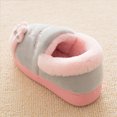 thumbnail image 4 of HCNTES Toddler Slippers Kids Soft Home Slippers Children's Winter Warm Indoor Shoes Little Girls Boys Cute Cartoon Design House Shoes(A01-Grey,8.5), 4 of 8