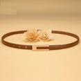 thumbnail image 2 of LYSICSKINEM Mens Thin Belt Women Leather Skinny Belt Thin Waist Belts Dresses Pants Jeans, 2 of 4