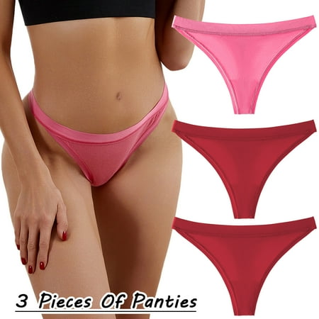 Alitao Underwear Women Pack Seamless Underwear Plus Size Underwear Underpants Patchwork Color Underwear Panties Bikini Solid Womens Briefs Knickers Cotton Underwear Womens Underwear F 2XL