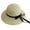 Light Beige, variant on Floppy Foldable Ladies Women Straw Beach Sun Hat Summer Travel Wide Brim Cap