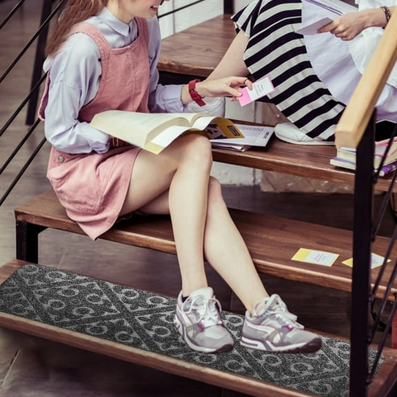 Fufafayo under $5 Stair Treads, Non-Slip Carpet Runner with Adhesive Backing, Slip Resistive Stair Mat for Indoor Steps, Safety Tread for Staircase, Steps, Landing, Hallway Stairs