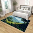 thumbnail image 4 of 2x3 Rug, Mountain Door Mat Washable Non Slip Soft for Entryway, Nature Landscape Rug, Forest Scenery Carpet, Mountain Home Decor & Gifts, 4 of 7