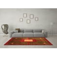 thumbnail image 3 of Ahgly Company Indoor Square Abstract Orange Modern Area Rugs, 7' Square, 3 of 4