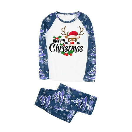 

Clearance Christmas Pajamas for Family 2022 Matching Pajamas Elk Santa Print Matching Pjs Festival Holiday Xmas Sleepwear Sets