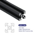 thumbnail image 3 of 4 Pcs 2020 V Slot Aluminum Extrusion 100mm(3.94 Inch) Black European Standard Anodized Linear Rail, 3 of 6