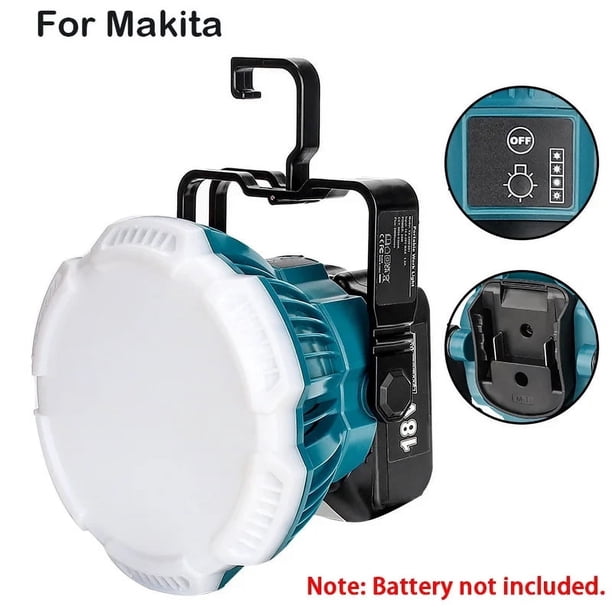 Luz de Trabajo LED Portátil de 24W 2400LM con Gancho para Makita/Bosch/Dewalt/Milwaukee/Black Decker/Craftsman Batería de Litio de 18V 20V
