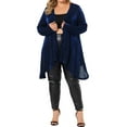 thumbnail image 2 of Agnes Orinda Women's Plus Size Sparkly Cardigan Metallic Shrug Long Sleeve Shiny Sequin Party Cardigan 3X Royal blue, 2 of 6