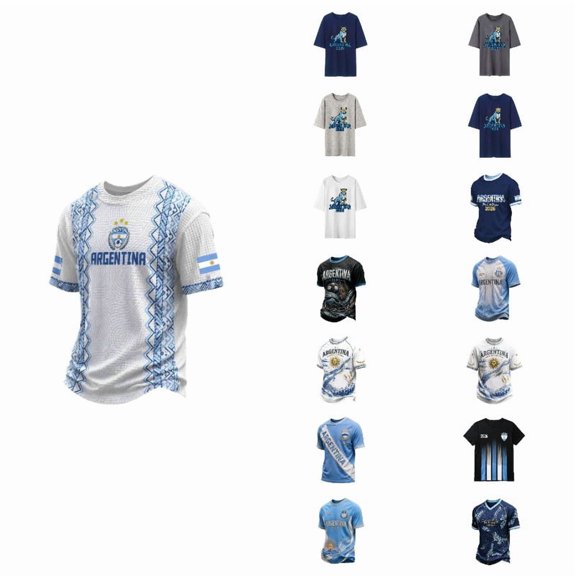 Men's Soccer Fan Mesh Short Sleeve T Shirt, Breathable Loose Graphic Tee Top for Game Day Casual Sport Wear,Light Blue-c,L