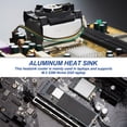 thumbnail image 7 of Uxcell M.2 2280 Nvme SSD Heatsink, Radiator Cooler Aluminum Heat Sink Cooling Fin with Thermal Pads/Tape/Rubber Rings Green 70x22x3mm 1, 7 of 7