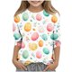 thumbnail image 2 of Blusas y camisas de manga larga con cuello redondo para niños con estampado de día de Pascua, manga 3/4/cuello redondo tres cuartos, camisa inferior y superior para niños, parte superior de poliéster, 2 of 5