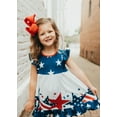 thumbnail image 2 of Millie Loves Lily Girls Red, White & Blue American Flag Patriotic Border Dress , Big Girls, Size 8, 2 of 3