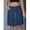 Dark Wash, variant on Womens Dark Wash Denim Button-Front A-Line Mini Skirt With Pockets