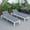 Gray, variant on LeisureMod Marlin Poolside Outdoor Patio Lawn and Garden Modern White Powder Coated Aluminum Frame Suntan Sling Chaise Lounge Chair, Set of 2 (Green)