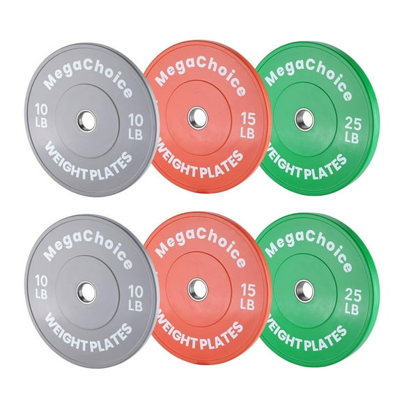 2-Inch Color Rubber Weight Plates – Durable 100-160Lbs Olympic Bumper Plates for Barbell & Home Gym Strength Training