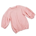 thumbnail image 1 of Baby Girls Long Lantern Sleeve Pullover Solid Color  Collar Knit Top, 1 of 9