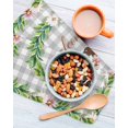 thumbnail image 3 of Spring Botanical Kitchen Dish Towels for Drying Dishes Set of 3, Garden Birds Floral Leaves Gray Plaid Waffle Weave Microfiber Hand Tea Bathroom Towels Quick Dry & Absorbent Towel 12x12, 3 of 7