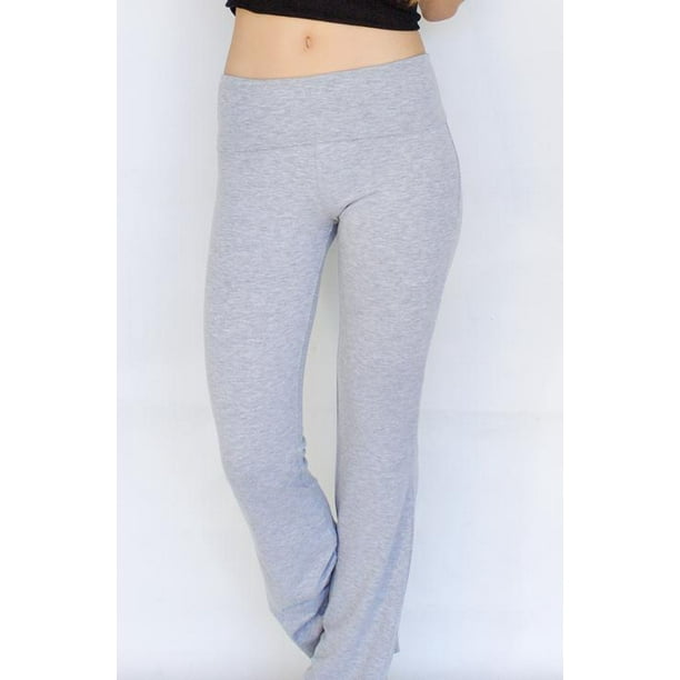 Appleletics Popular Basics Women's Cotton Yoga Pants With Fold Down