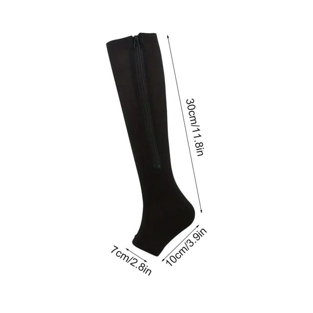 Yhmxh Calcetines para mujer 15-25 mmHg, calcetines largos, medias de viaje, medias de soporte para varices, edema, viajes, deportes