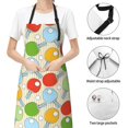 thumbnail image 4 of Kdxio Colorful Ping Pong Rackets1 Apron with Pockets Adjustable Kitchen Aprons for Men Women Waterproof Aprons for Cooking,Drawing,Crafting, Baking Household Cleaning, 4 of 5