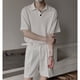 thumbnail image 5 of Camiseta con cuello vuelto Ticfox moda sedosa para hombres blanco XXL, 5 of 12