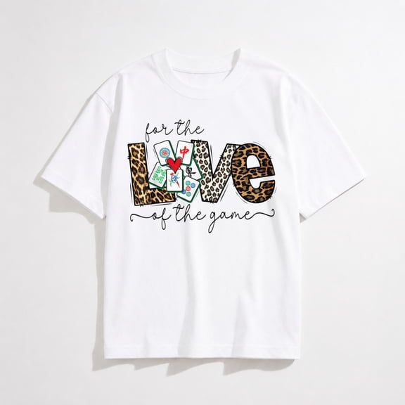 Love for The Game Mahjong Love Playing Chinese Game Funny T-Shirt