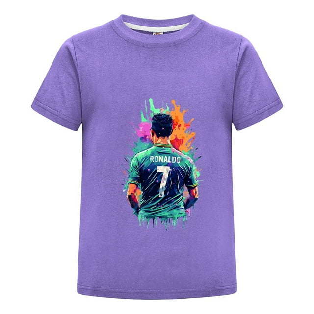 Camiseta Cristiano Ronaldo Niño | Playera Manga Corta con Número 7