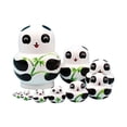 thumbnail image 1 of 10pcs Cartoon Big Belly Shape Owl Wooden Russia Nesting Dolls Matryoshka, 1 of 5